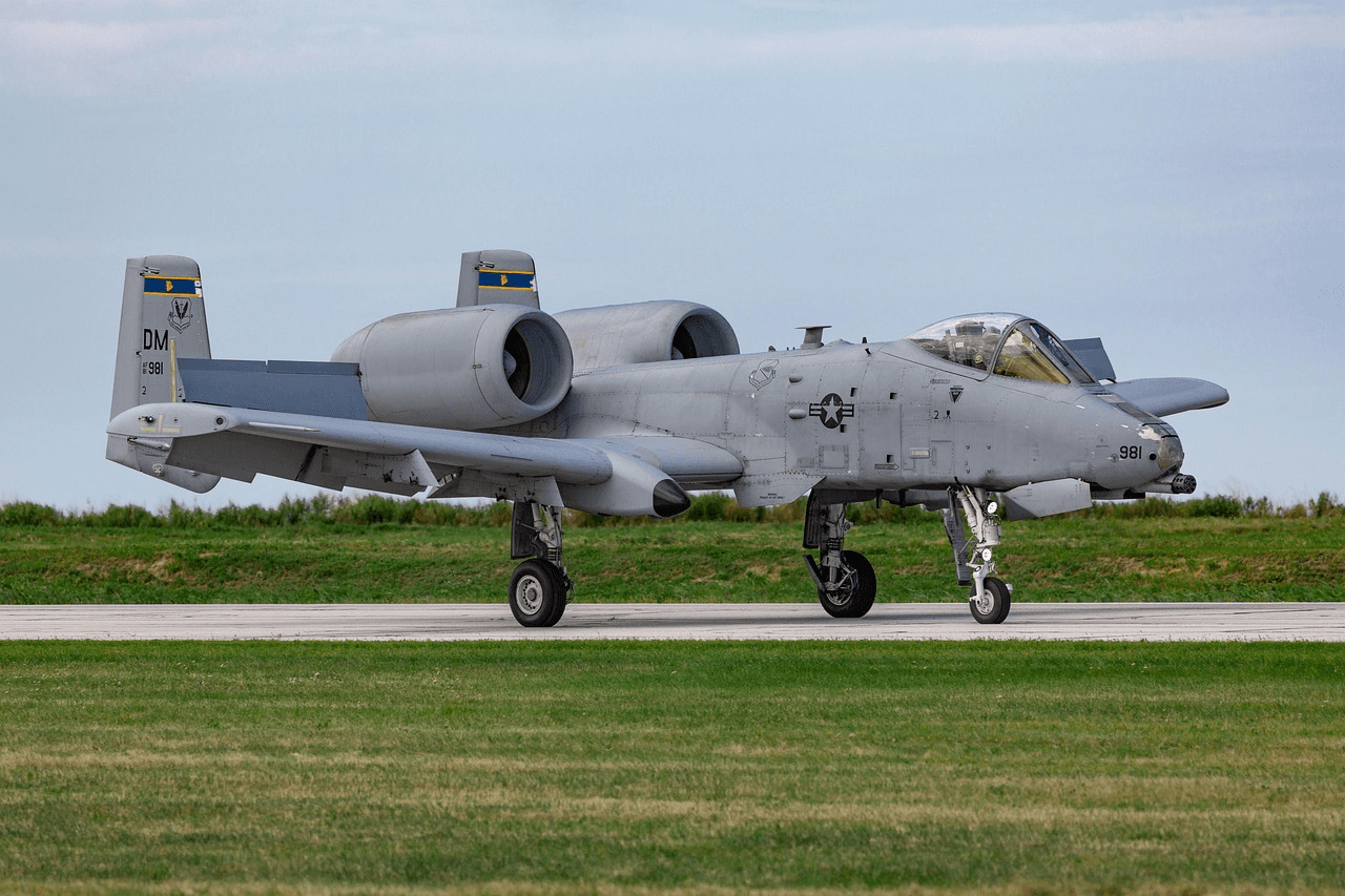 A-10 Thunderbolt "Warthog" jet at the Richmond International Airport