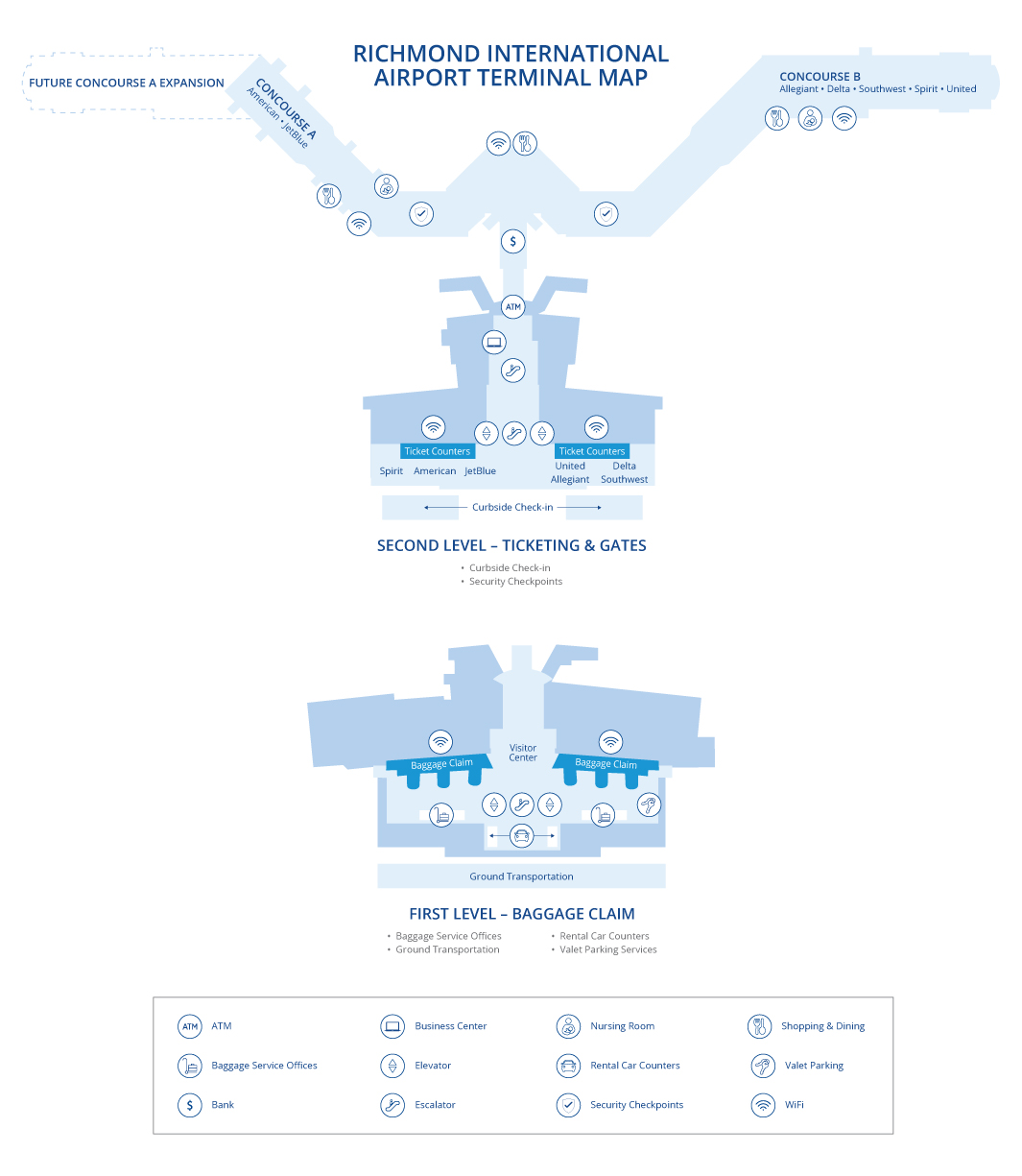 Richmond Airport Terminal Map Terminal Guide   Richmond International Airport