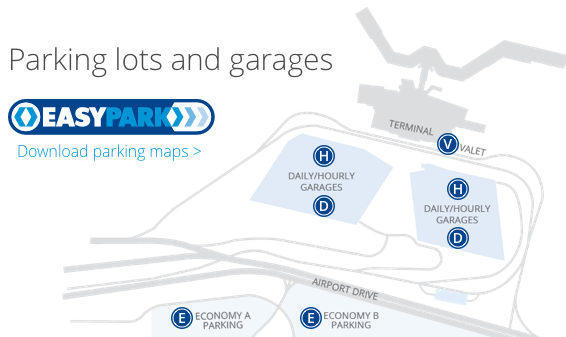 Map of Richmond Airport parking options